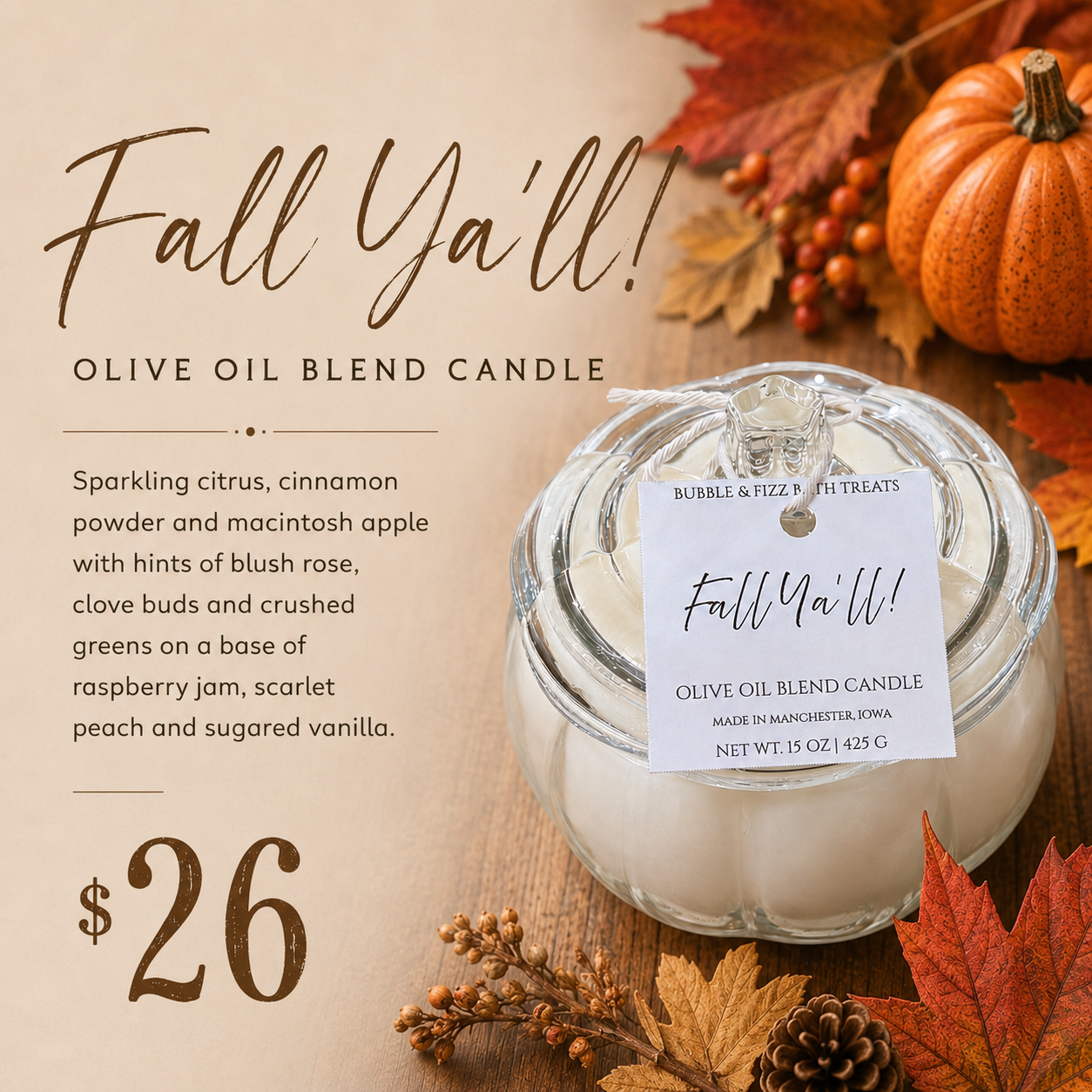 Pumpkin Candle Preorder 🎃